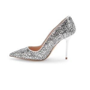 John Galliano metallic glitter pumps